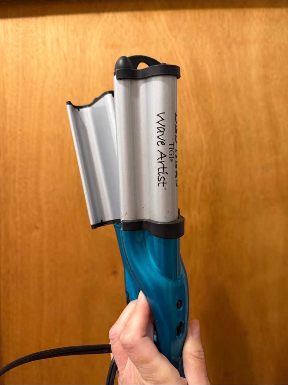BedHead Triple Barrel Waver - Teal and Silver